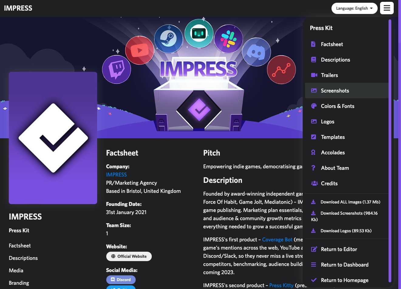 Press Kitty – Dark Mode!